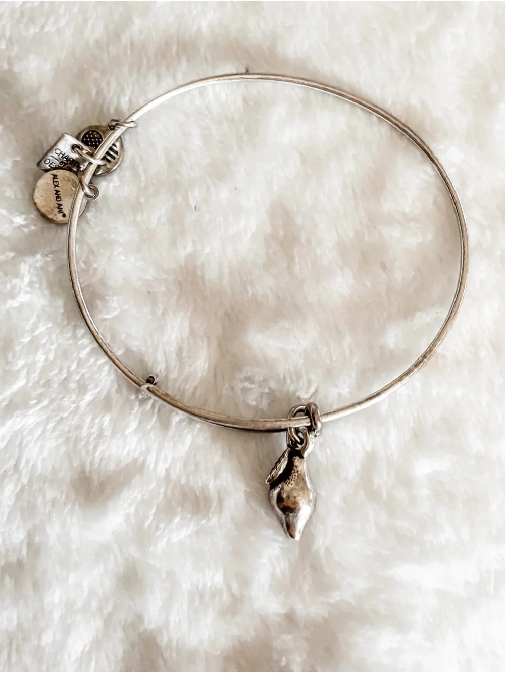 Alex and Ani ‘Zest For Life’ Lemon Charm Bangle Bracelet - Silver